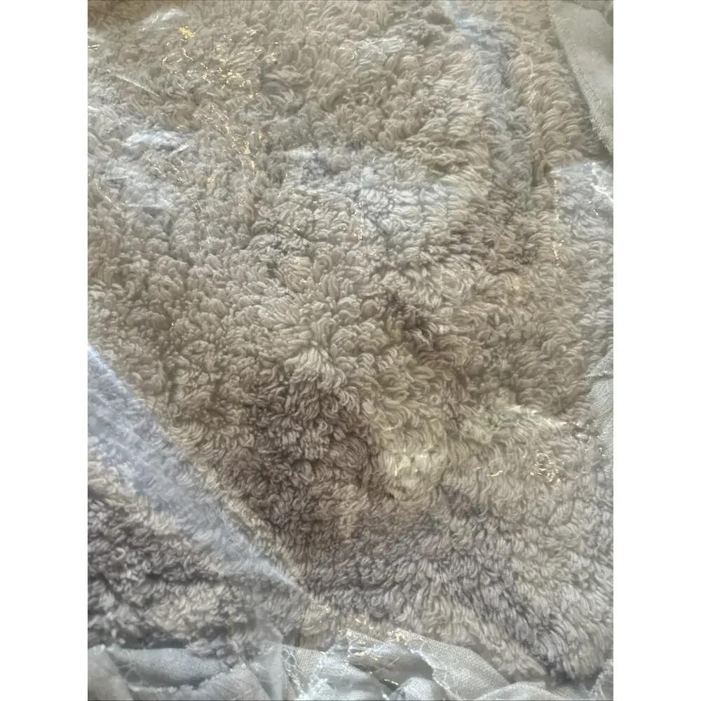 New Better Trends Bath Rug 100% Cotton Bath Mat Soft Gray Shaggy Border